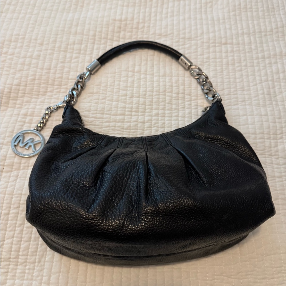 Michael Kors Black Leather Hobo Bag